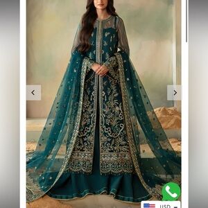 BRAND NEW Saad Sheikh Organza Pakistani Suit